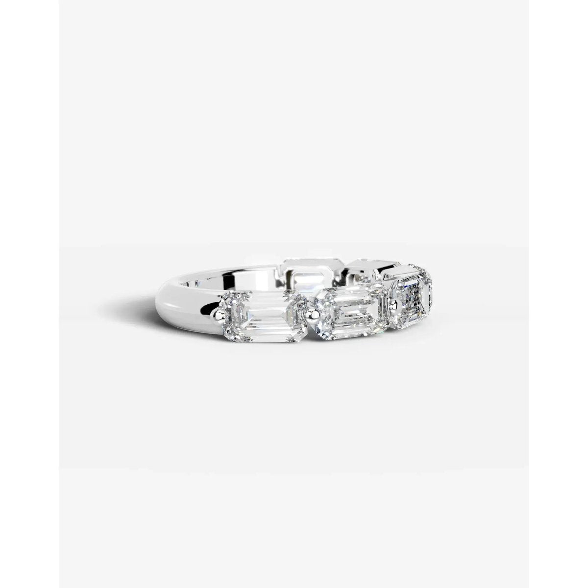 Quisha Lab Grown Emerald Diamond Wedding Ring - Platinum