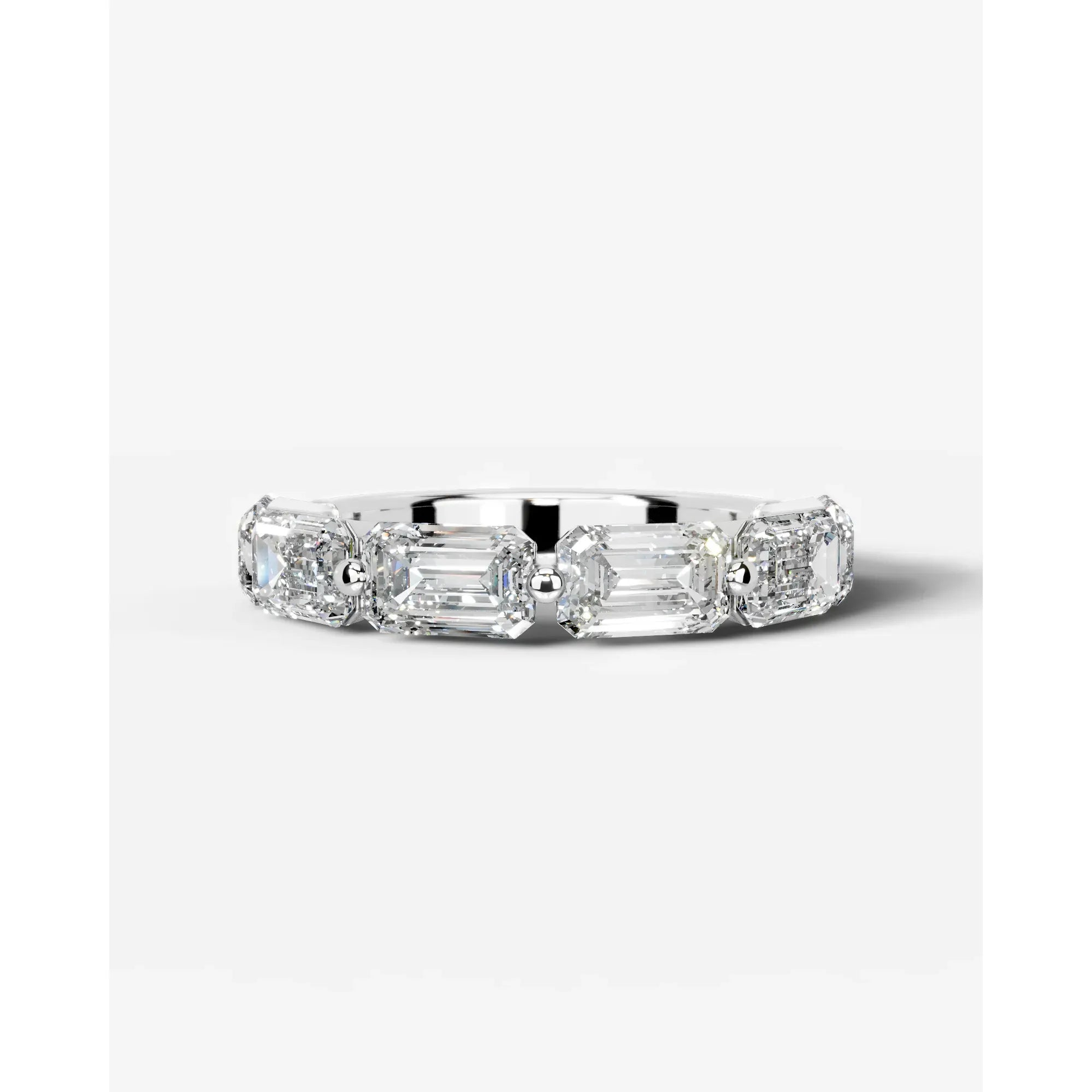 Quisha Lab Grown Emerald Diamond Wedding Ring - Platinum - 4ct
