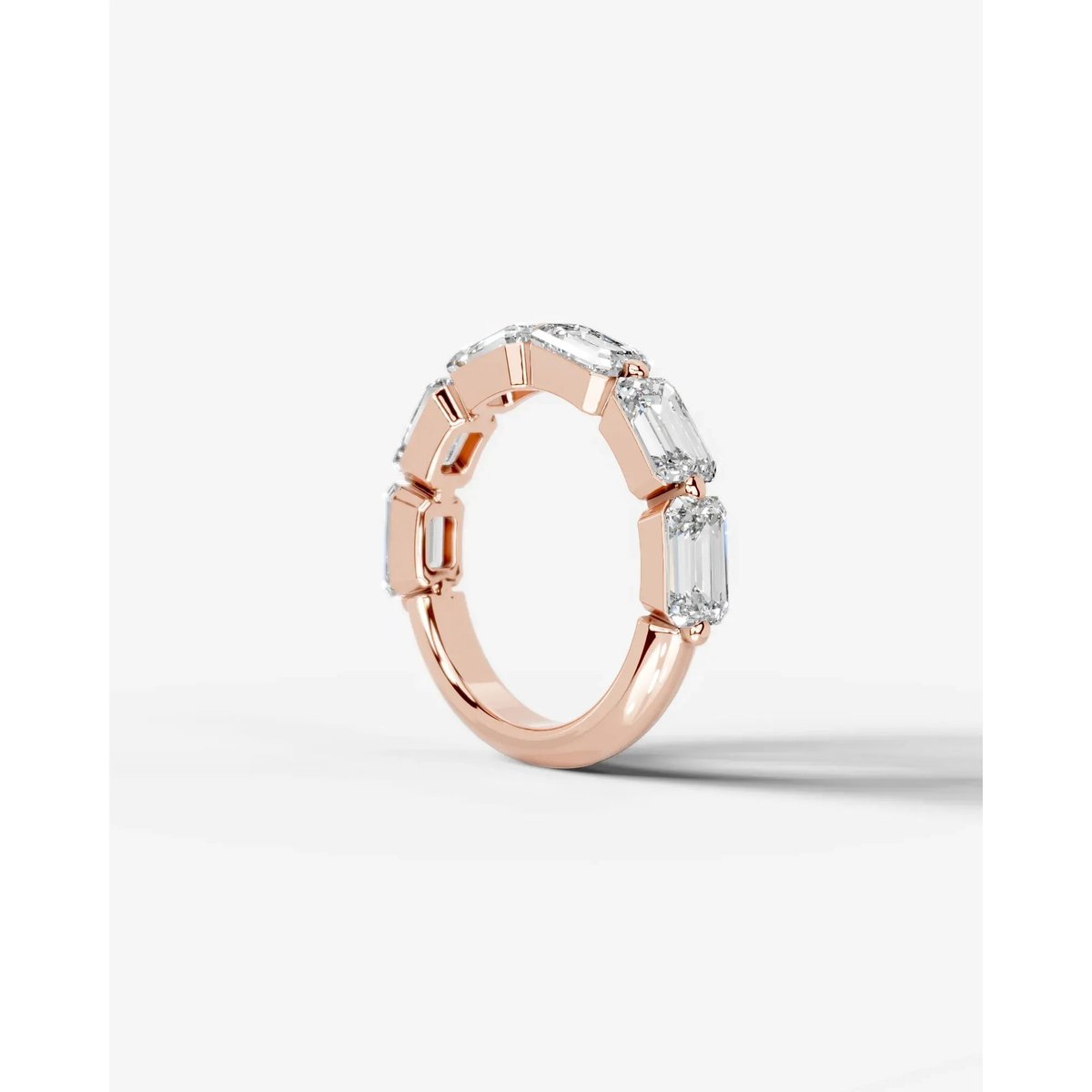 Quisha Lab Grown Emerald Diamond Wedding Ring - Rose Gold