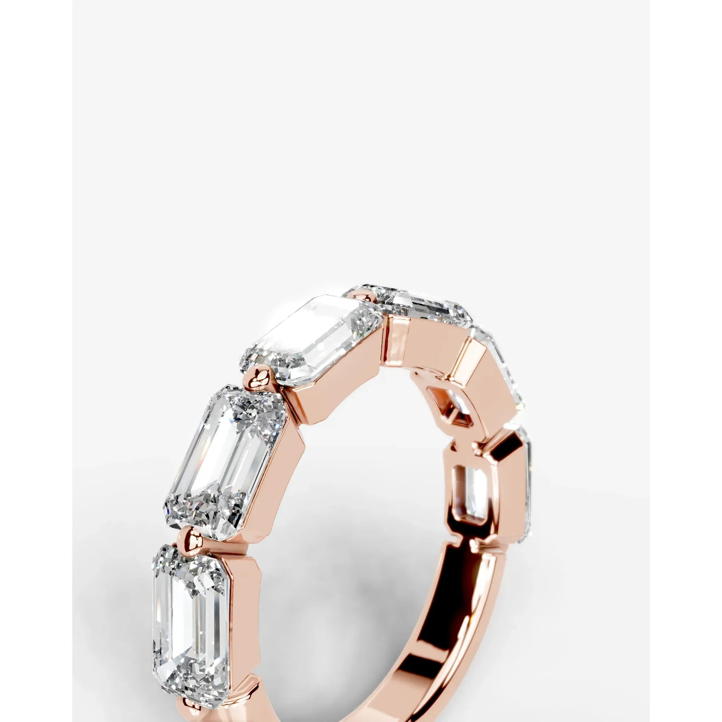 Quisha Lab Grown Emerald Diamond Wedding Ring - Rose Gold - 18K - 2ct