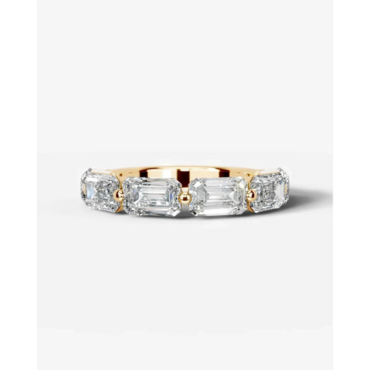 Quisha Lab Grown Emerald Diamond Wedding Ring - Yellow Gold