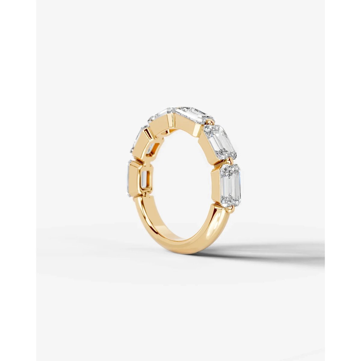 Quisha Lab Grown Emerald Diamond Wedding Ring - Yellow Gold