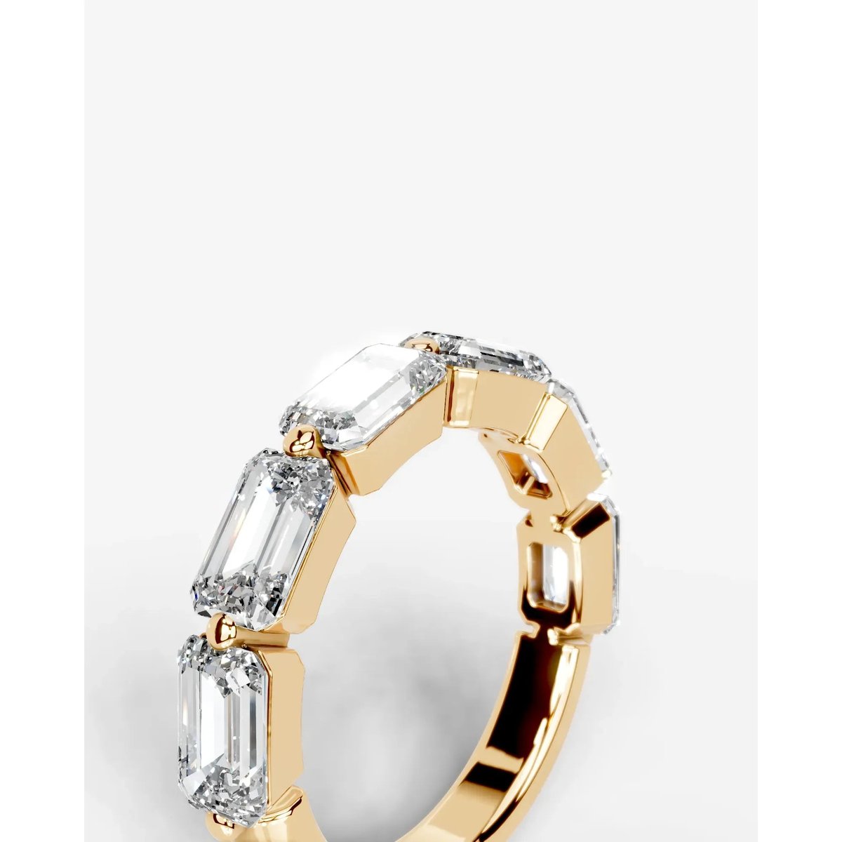 Quisha Lab Grown Emerald Diamond Wedding Ring - Yellow Gold
