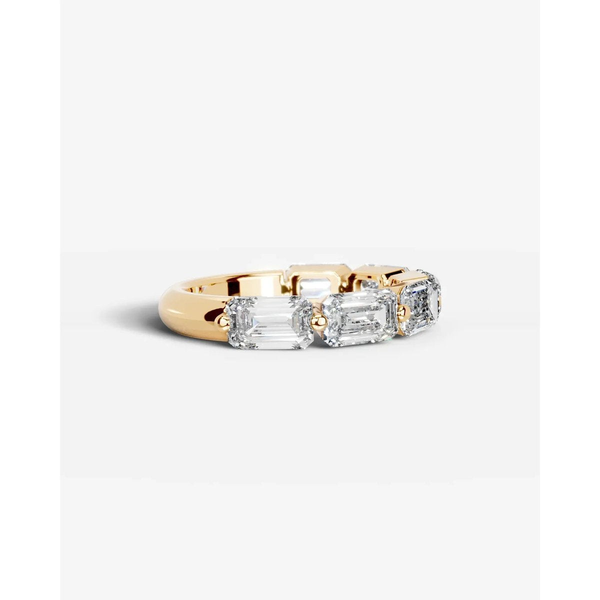 Quisha Lab Grown Emerald Diamond Wedding Ring - Yellow Gold