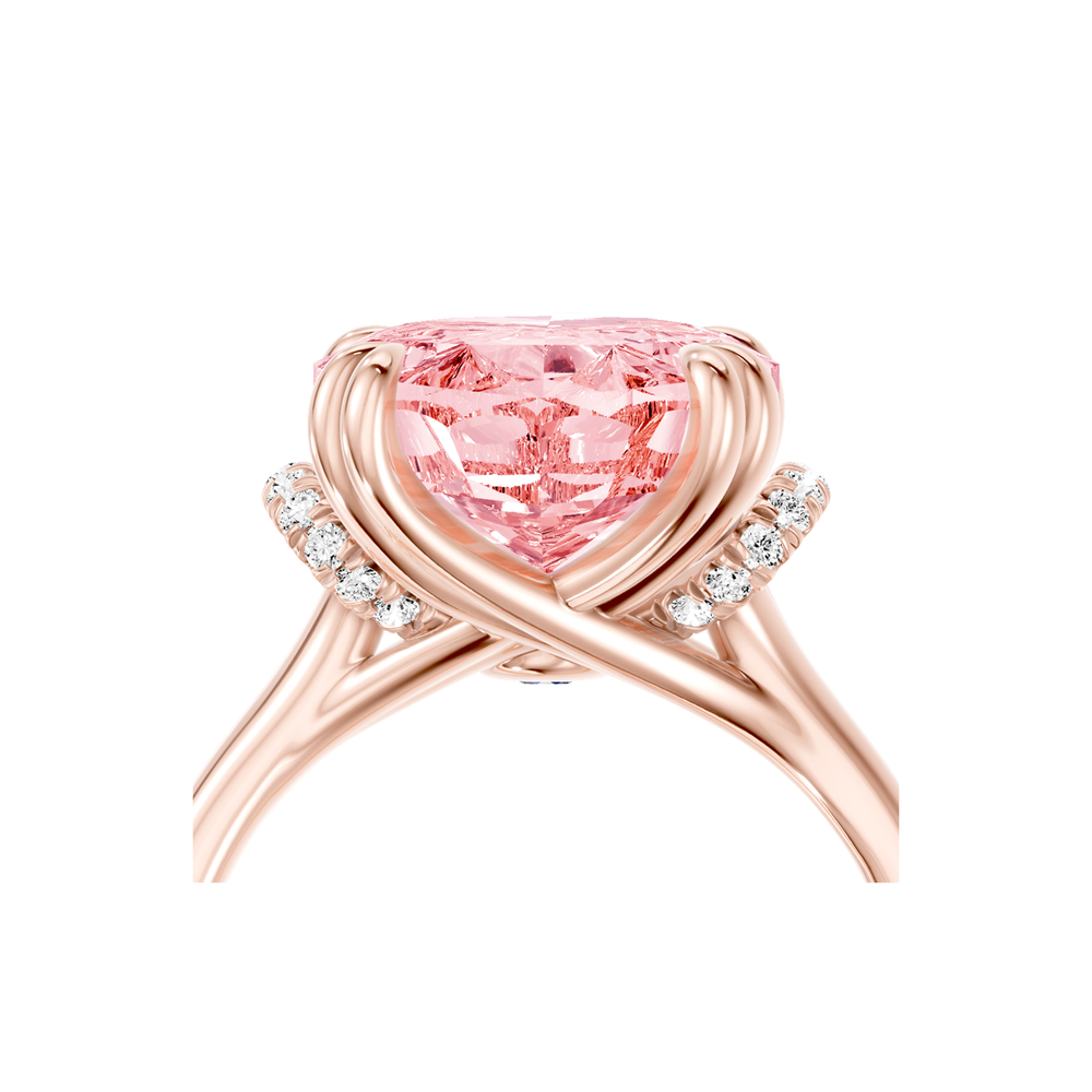 Lara Jewels High Jewellry High Jewelry | Nathalie Oval Cut Pink Diamond Solitaire Engagement Ring - Oval - 18k Rose Gold - Lifestyle View