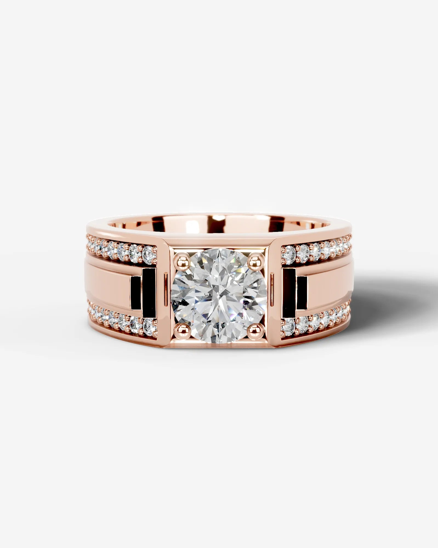Raquel  Round Lab Grown Round Diamond Wedding Ring - Rose Gold - 18K - 6ct