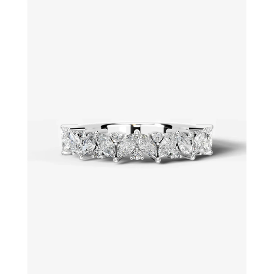 Regina Lab Grown Marquise Diamond Wedding Ring - White Gold - 18K - 4ct