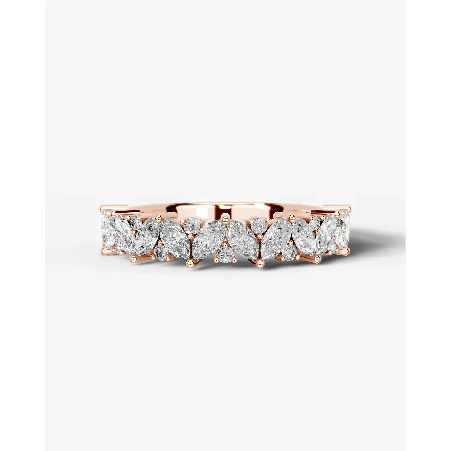 Regina Lab Grown Marquise Diamond Wedding Ring - Rose Gold - 18K - 4ct
