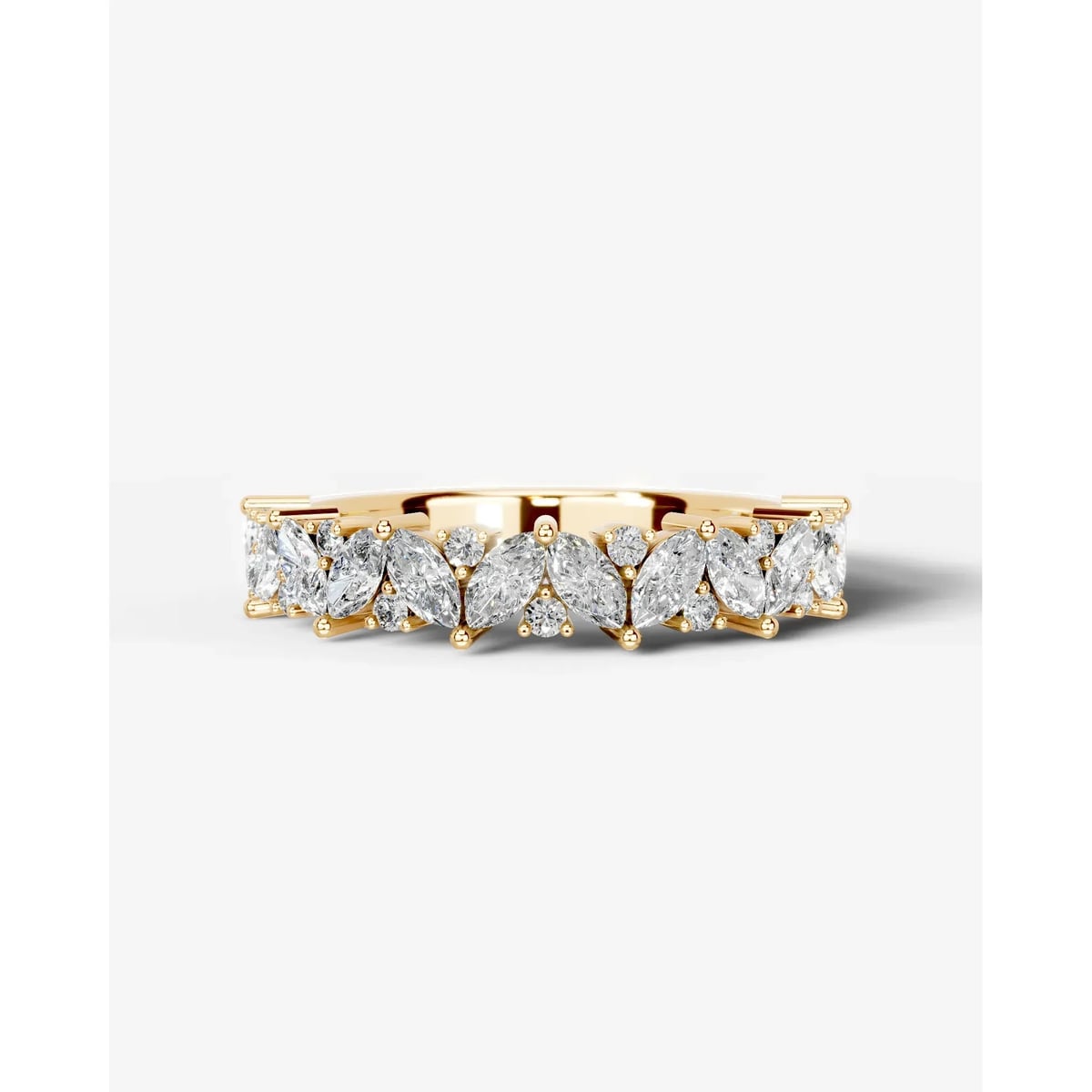 Regina Lab Grown Marquise Diamond Wedding Ring - Yellow Gold