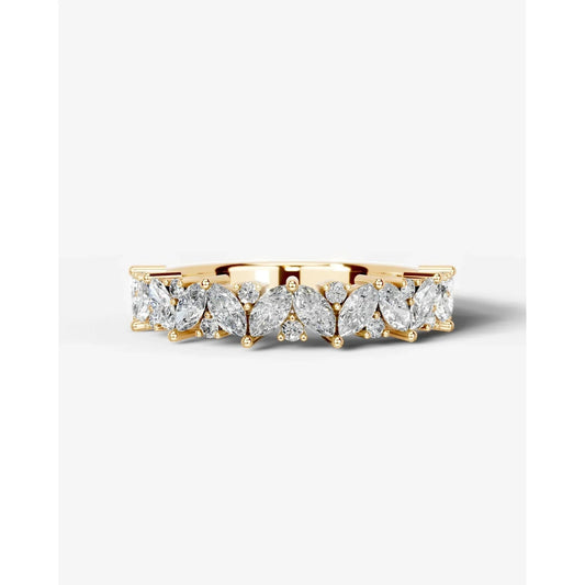 Regina Lab Grown Marquise Diamond Wedding Ring - Yellow Gold