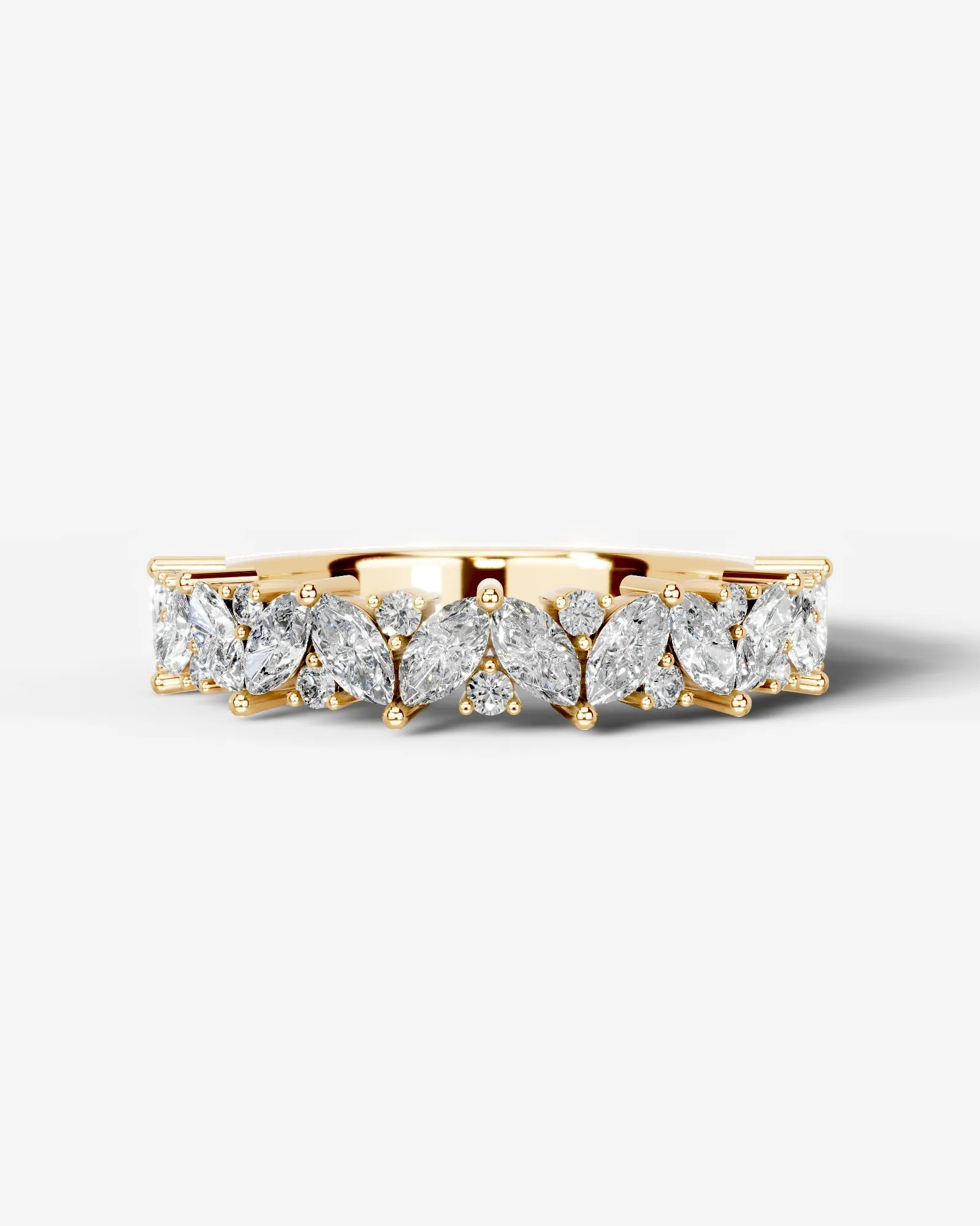 Regina Lab Grown Marquise Diamond Wedding Ring - Yellow Gold - 18K - 6ct