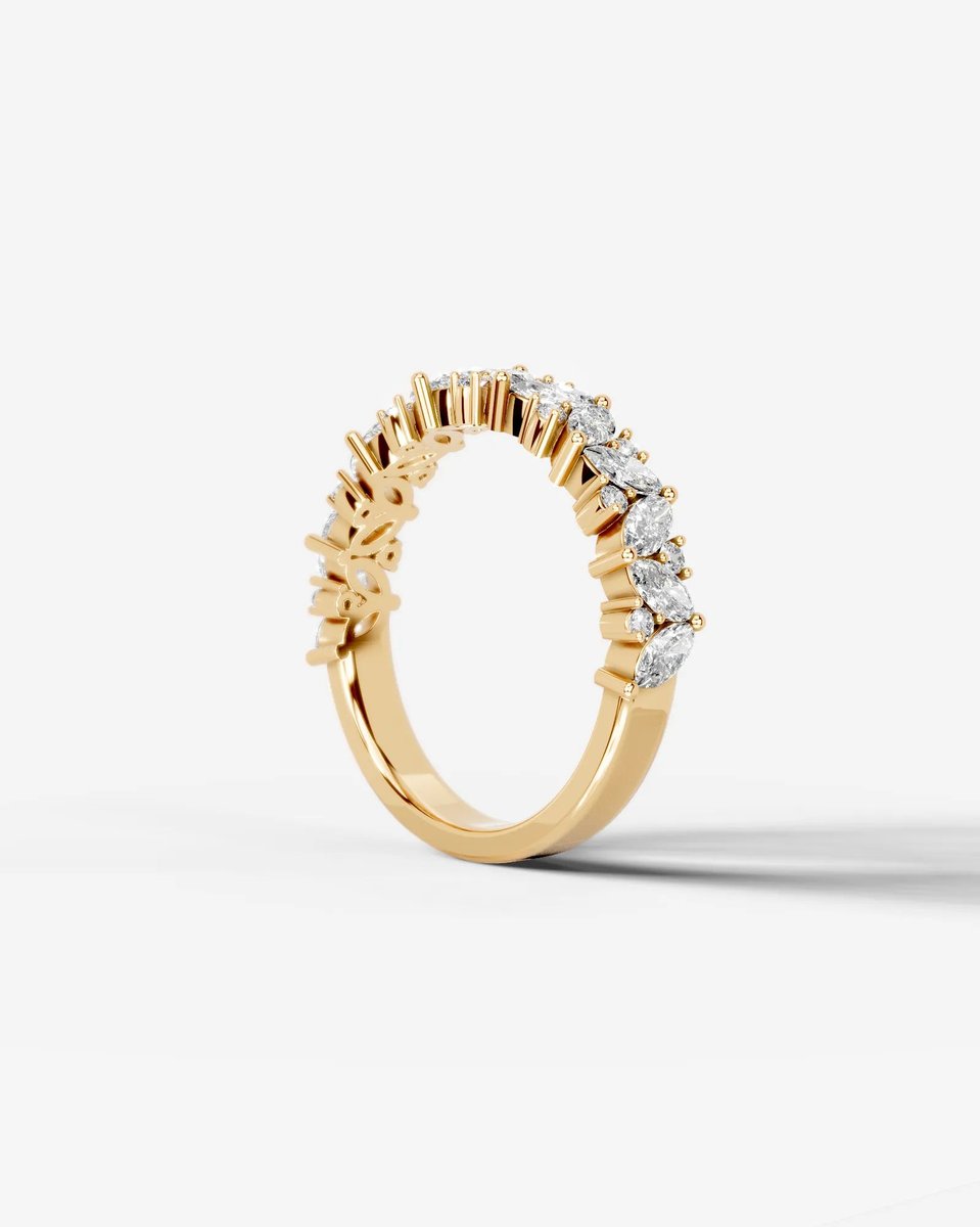 Regina Lab Grown Marquise Diamond Wedding Ring - Yellow Gold