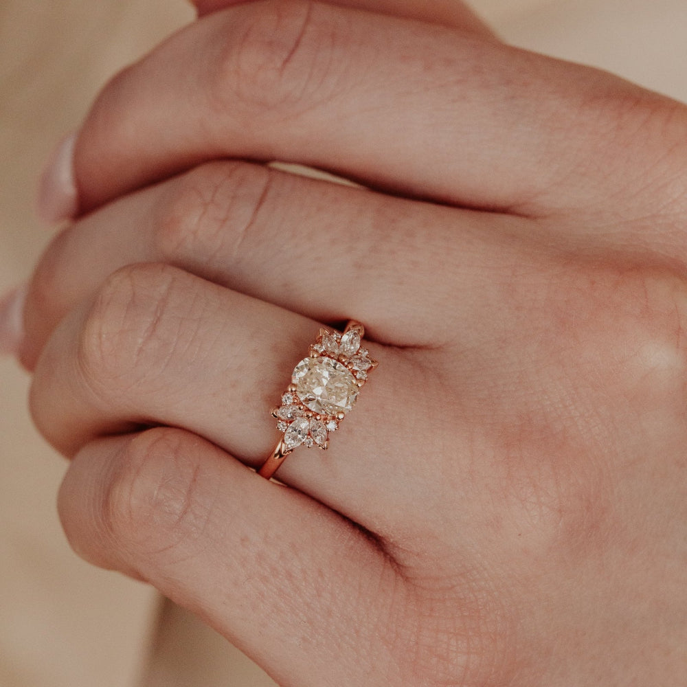 The Rita Oval Champagne Diamond Ring