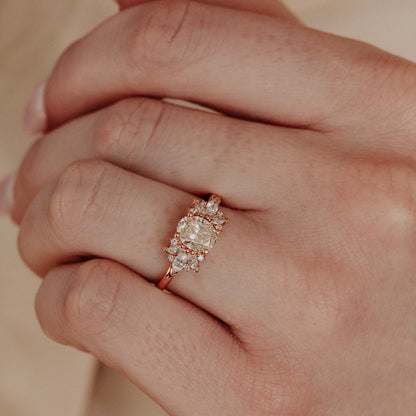 The Rita Oval Champagne Diamond Ring