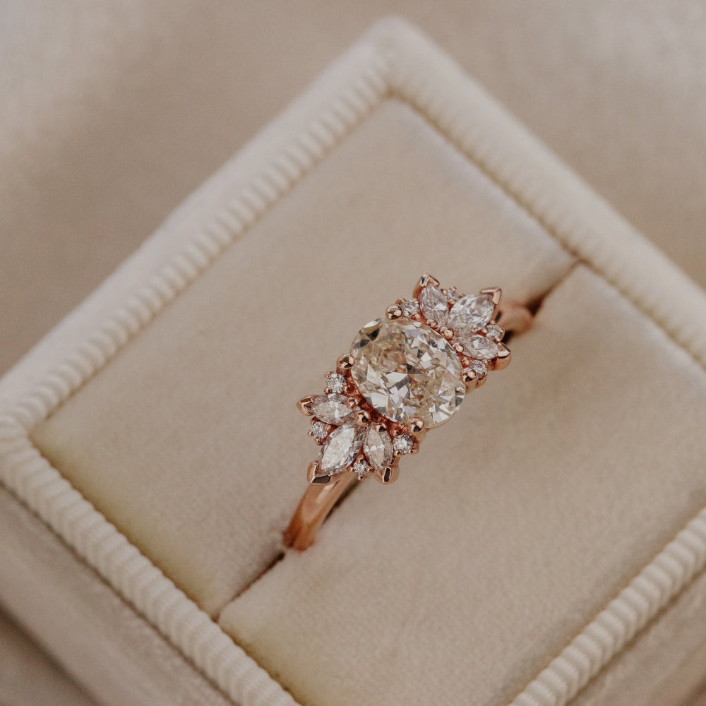 The Rita Oval Champagne Diamond Ring