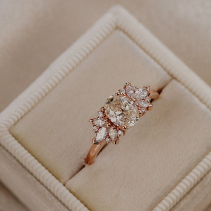 The Rita Oval Champagne Diamond Ring