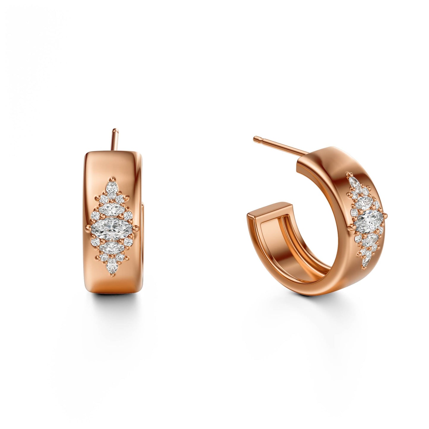 The Huggie Hoop Maeve Earrings