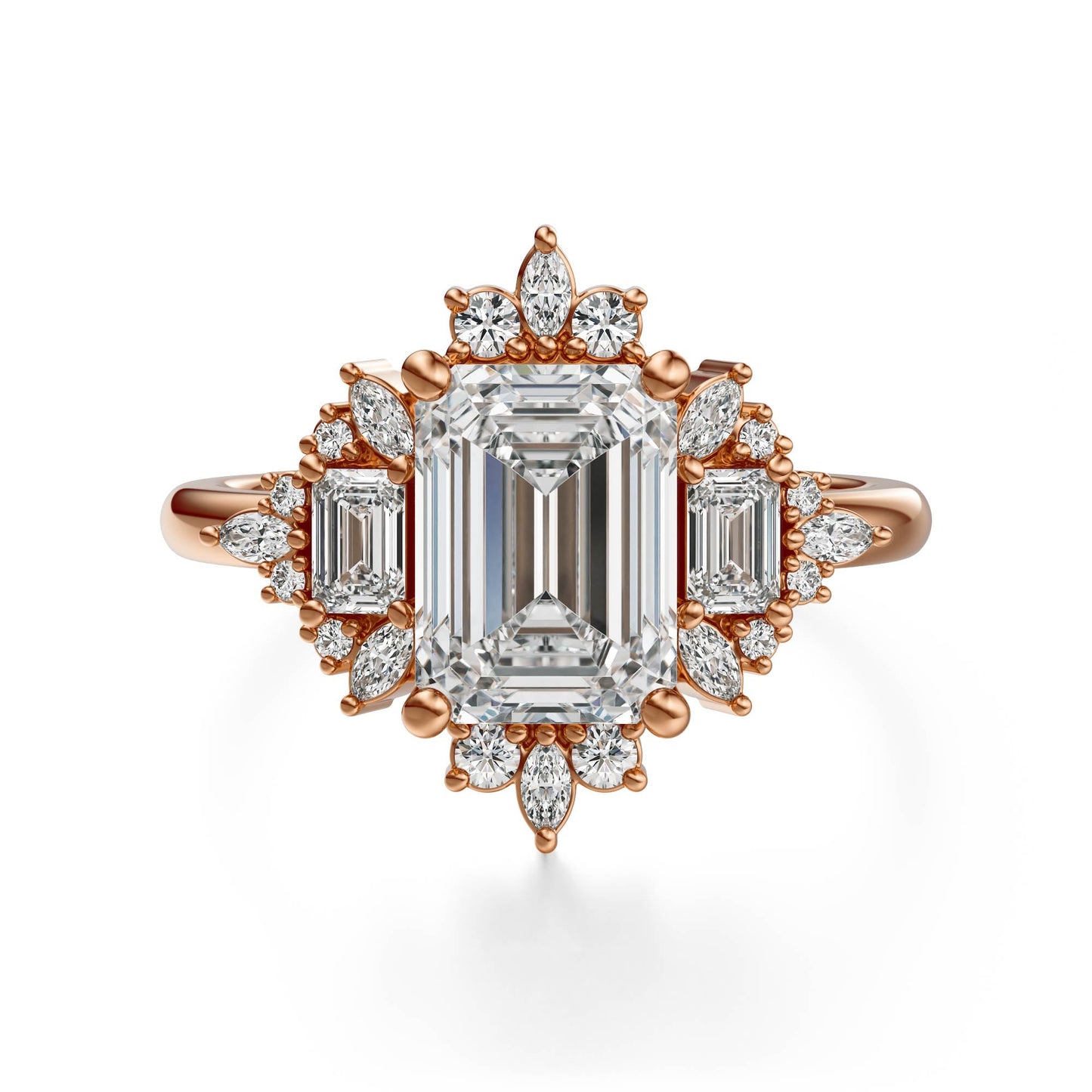 The Marial Ring | Emerald Cut