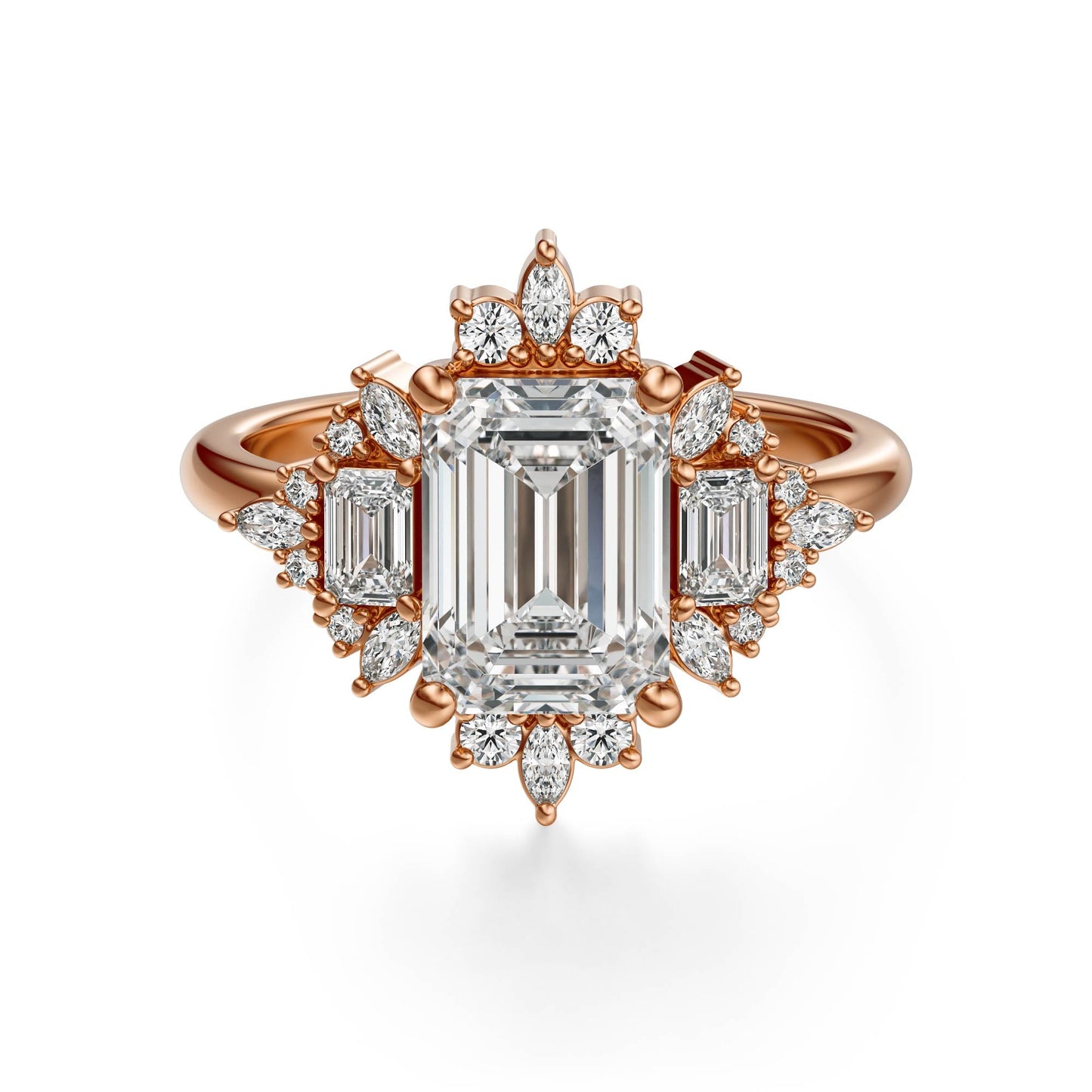 The Marial Ring | Emerald Cut
