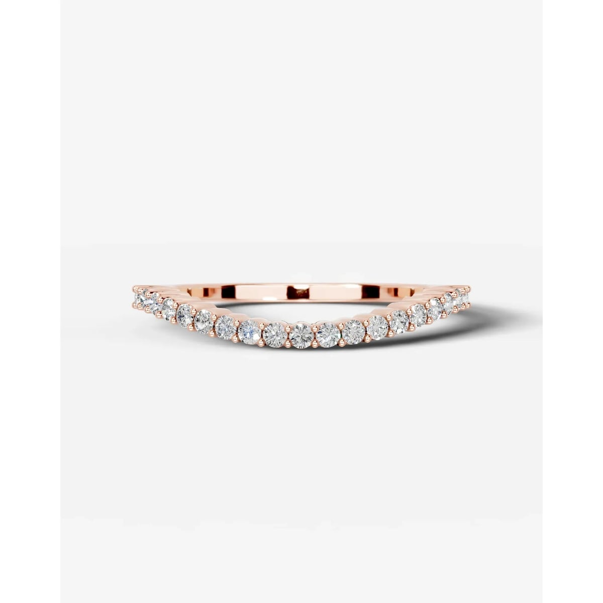 Rowan Lab Grown Round Diamond Wedding Ring - Rose Gold