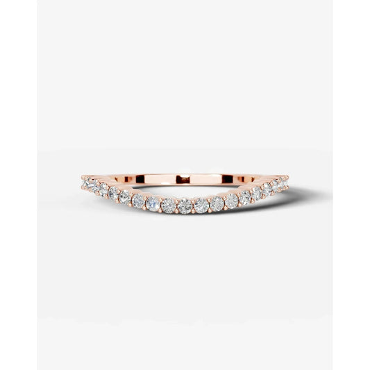 Rowan Lab Grown Round Diamond Wedding Ring - Rose Gold