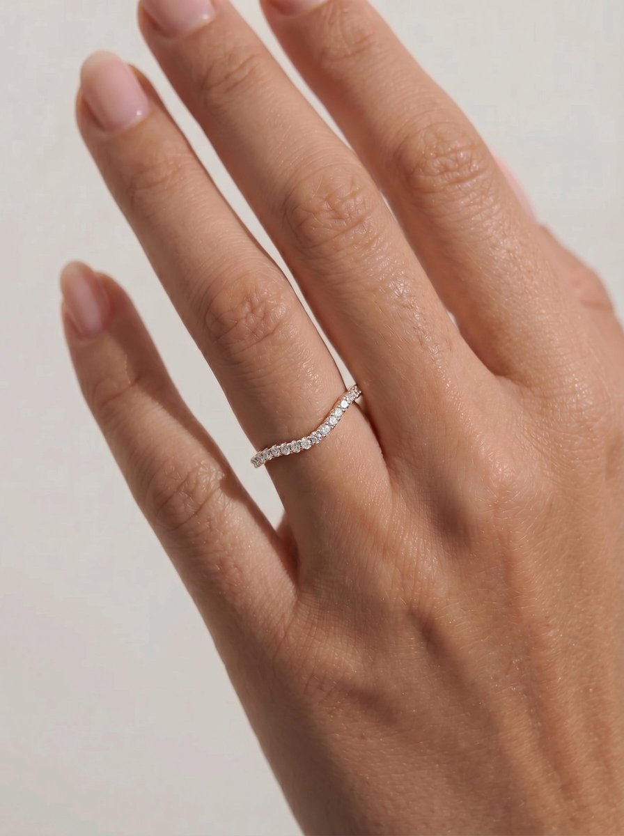 Rowan Lab Grown Round Diamond Wedding Ring - Rose Gold