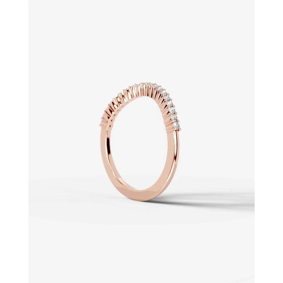Rowan Lab Grown Round Diamond Wedding Ring - Rose Gold