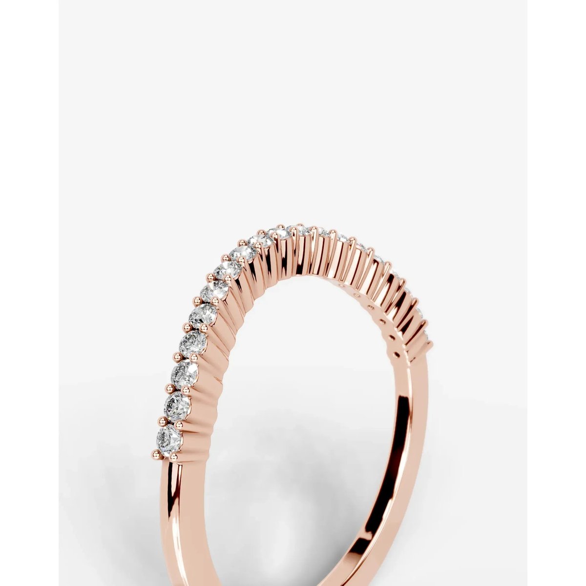 Rowan Lab Grown Round Diamond Wedding Ring - Rose Gold