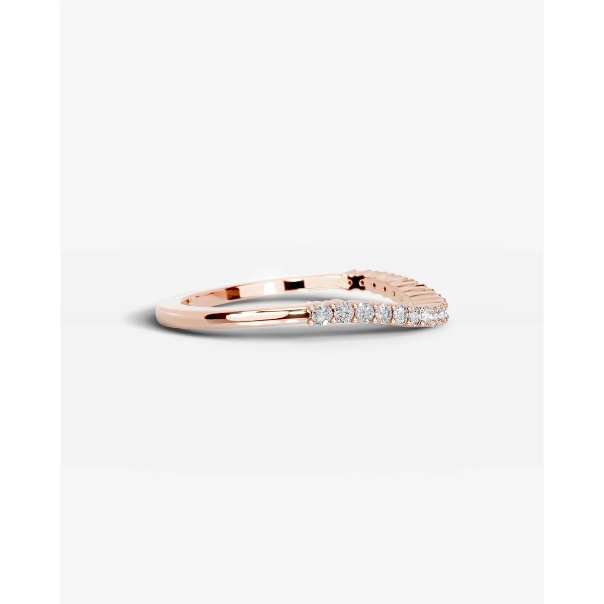 Rowan Lab Grown Round Diamond Wedding Ring - Rose Gold