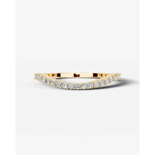 Rowan Lab Grown Round Diamond Wedding Ring - Yellow Gold