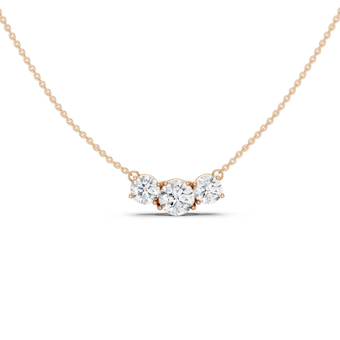 3-Stone Diamond Necklace