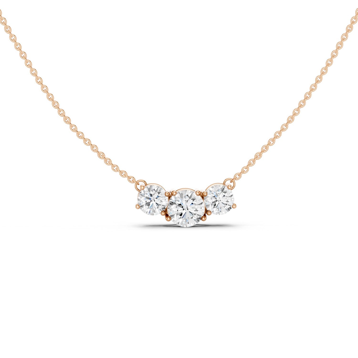 3-Stone Diamond Necklace