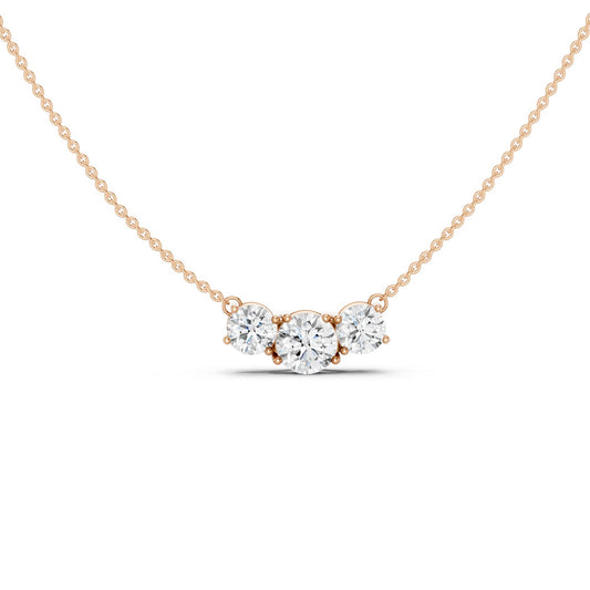 3-Stone Diamond Necklace