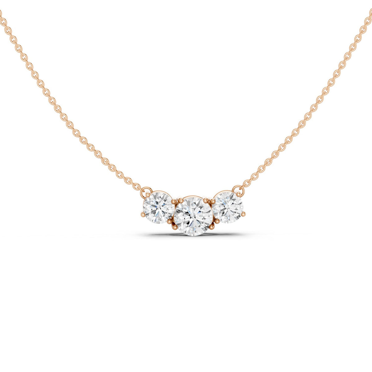 3-Stone Diamond Necklace