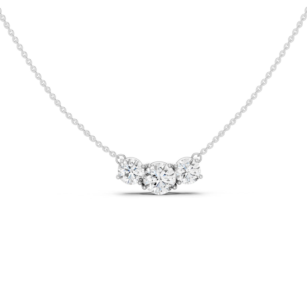 3-Stone Diamond Necklace