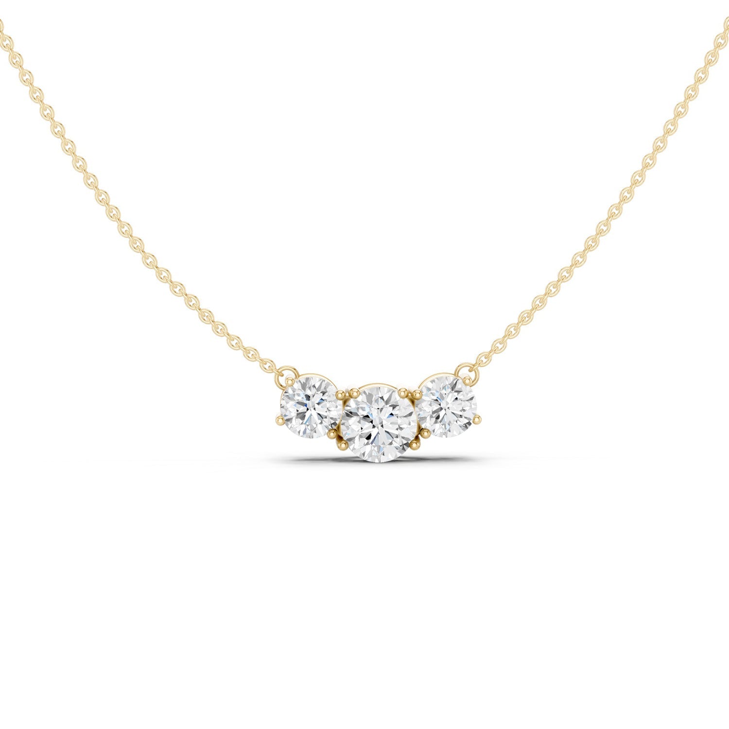 3-Stone Diamond Necklace