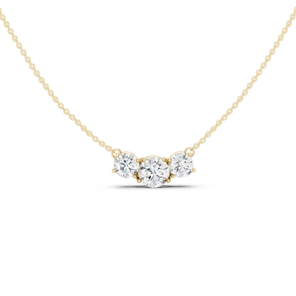 3-Stone Diamond Necklace