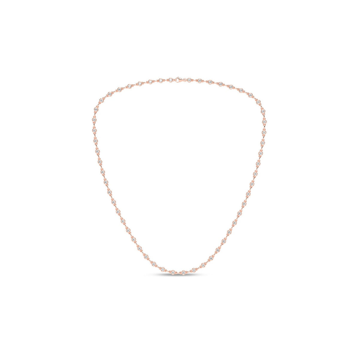 Bezel Set Diamond Tennis Necklace