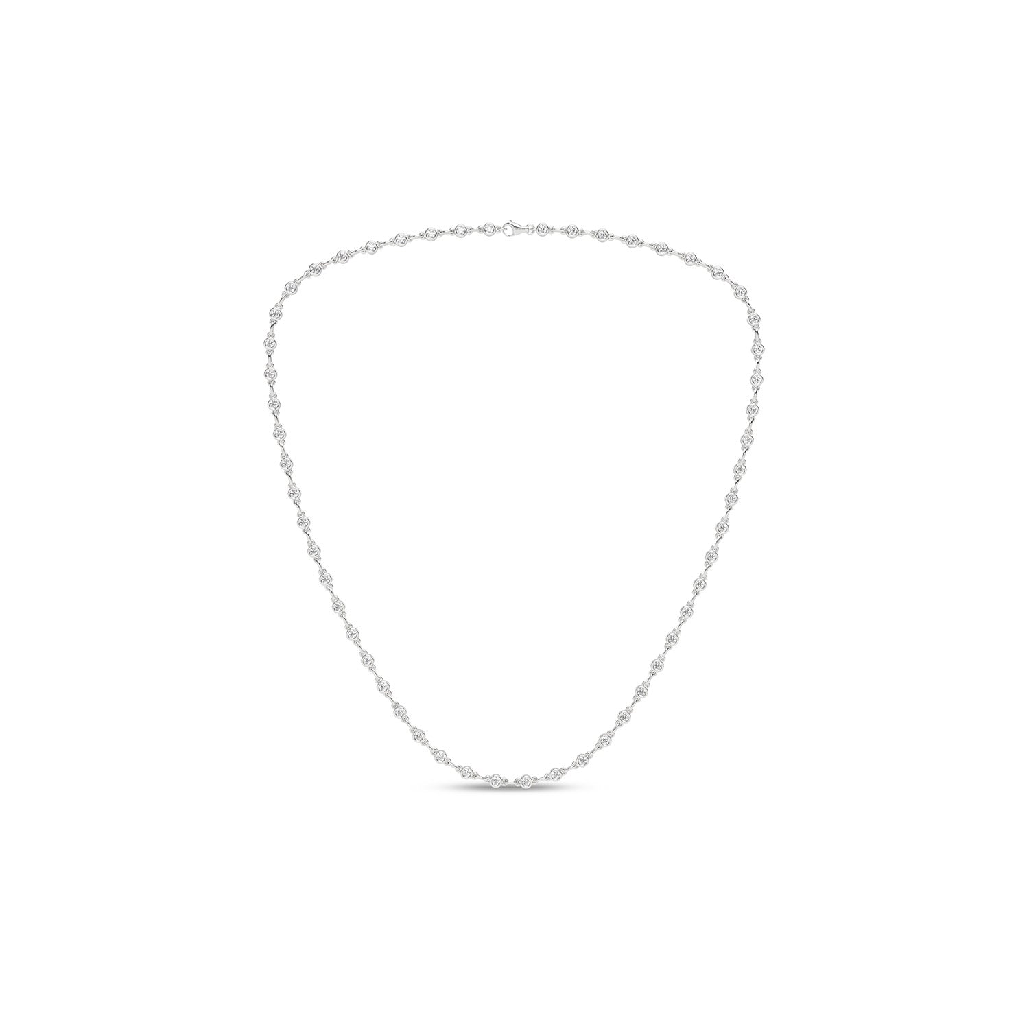 Bezel Set Diamond Tennis Necklace