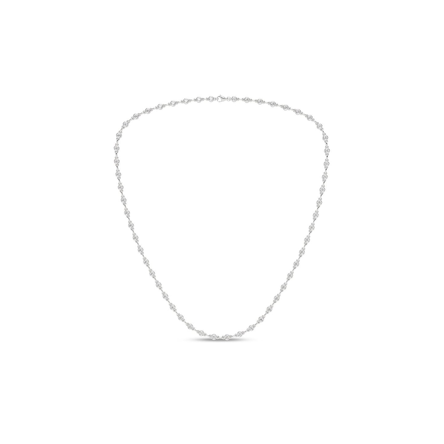 Bezel Set Diamond Tennis Necklace