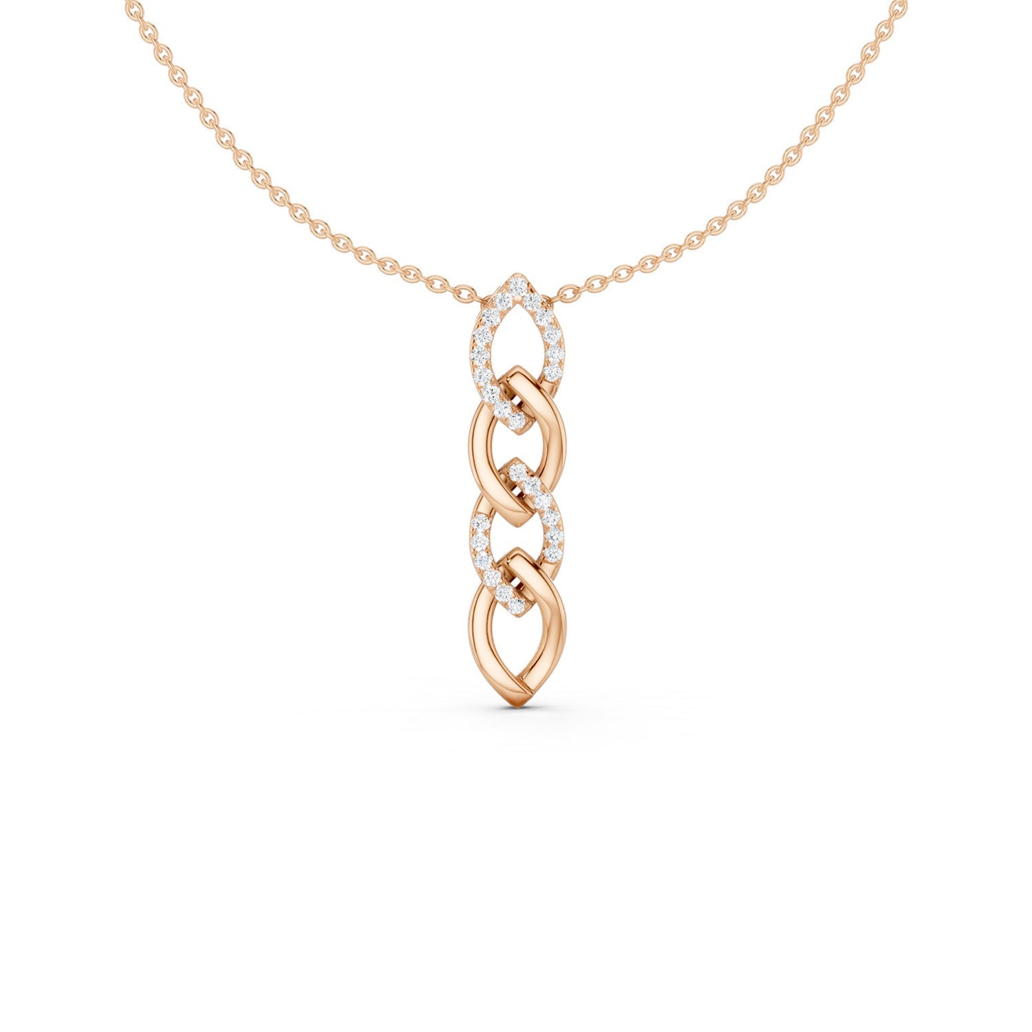 Alternating Cascading Diamond Waterfall Necklace