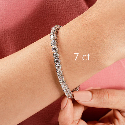 Four Prong Classic Diamond Tennis Bracelet - 14K White Gold - 2 Carat Total Weight