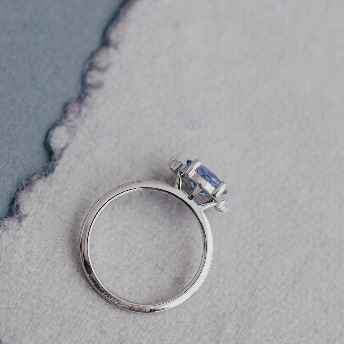 The Dillon Round Blue Sapphire Ring