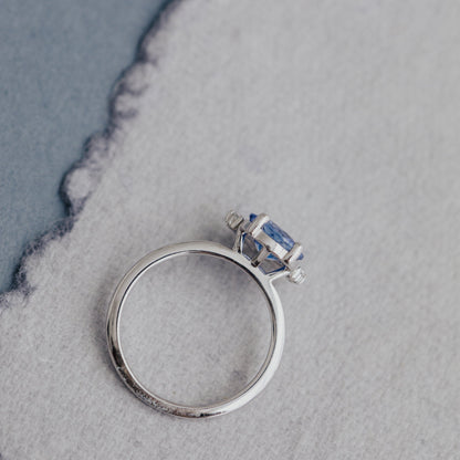 The Dillon Round Blue Sapphire Ring
