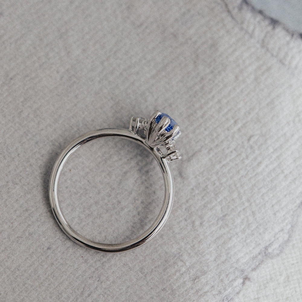 The Vivien Marquise Blue Sri Lanka Sapphire Ring