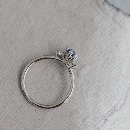 The Vivien Marquise Blue Sri Lanka Sapphire Ring