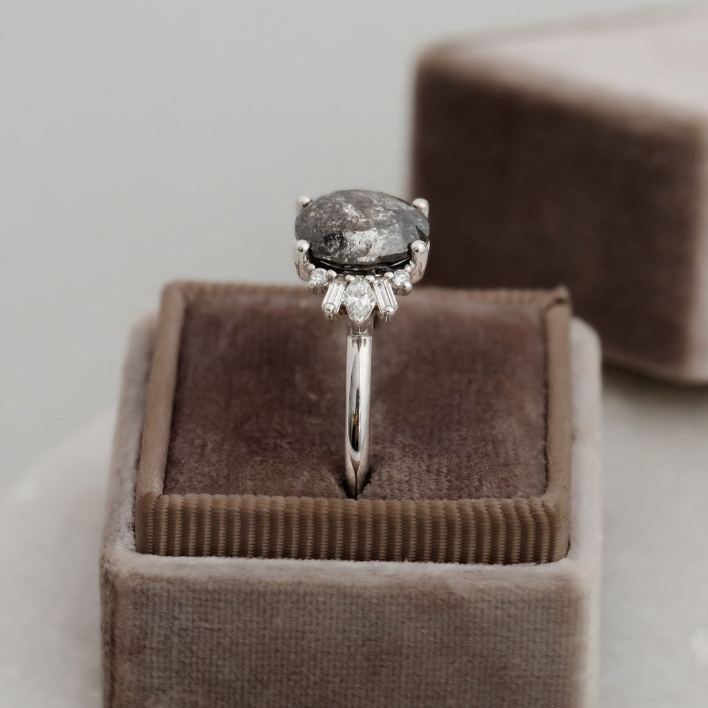 The Aquila Cushion Galaxy Diamond Ring