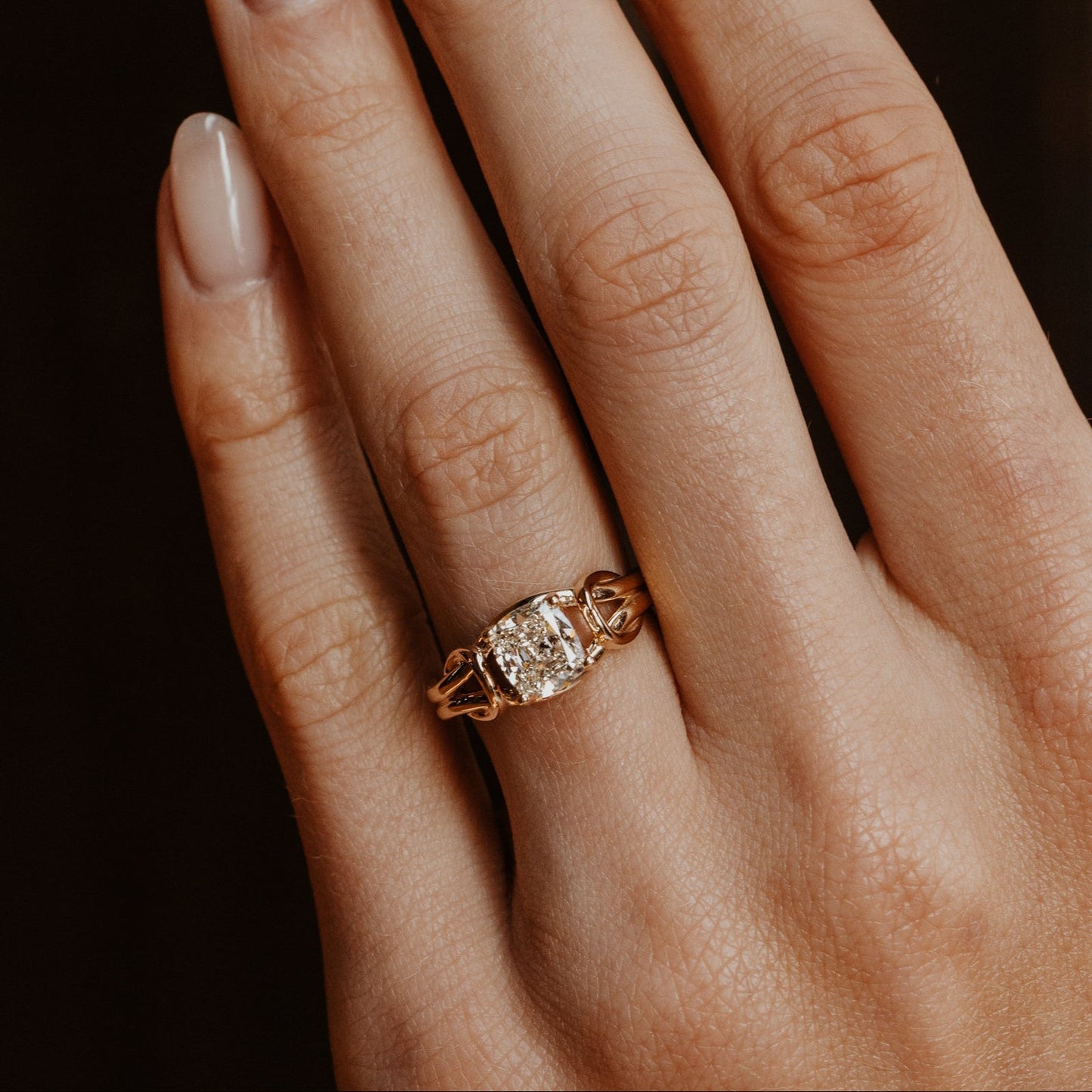 The Bella Modified Old Mine Cut Diamond Ring