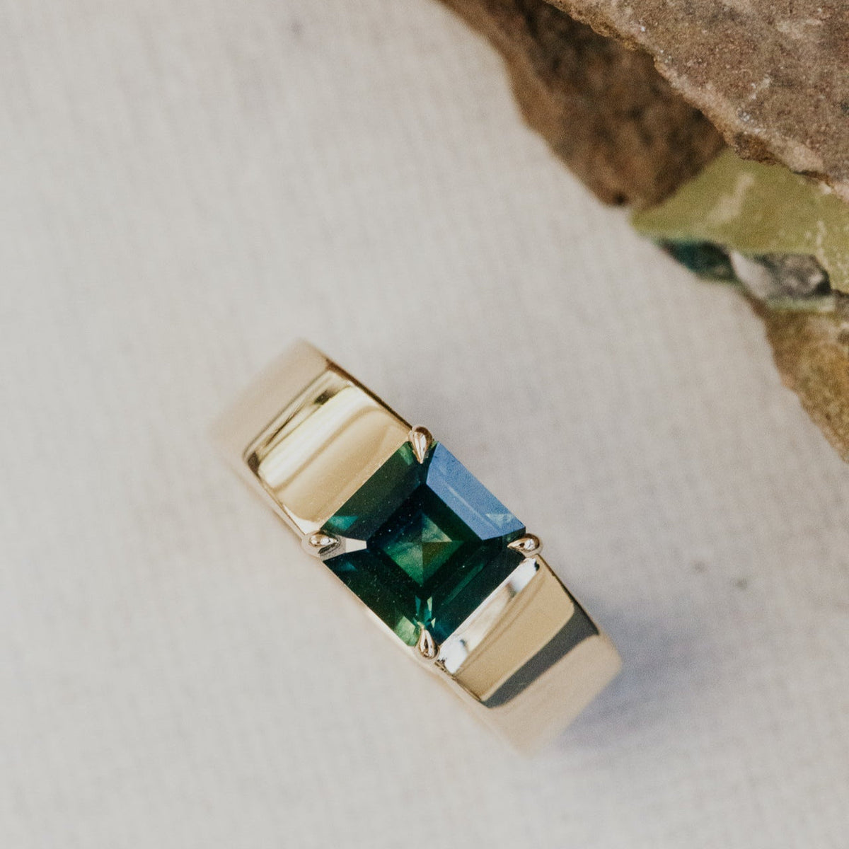 The Maya Asscher Teal Sapphire Solitaire