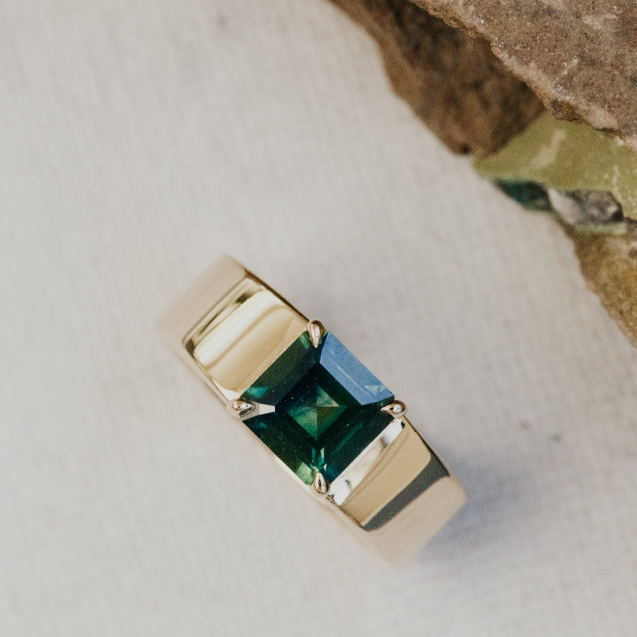 The Maya Asscher Teal Sapphire Solitaire